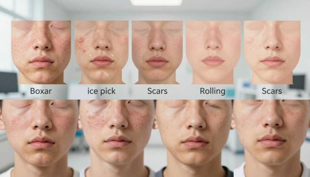 types of acne scars